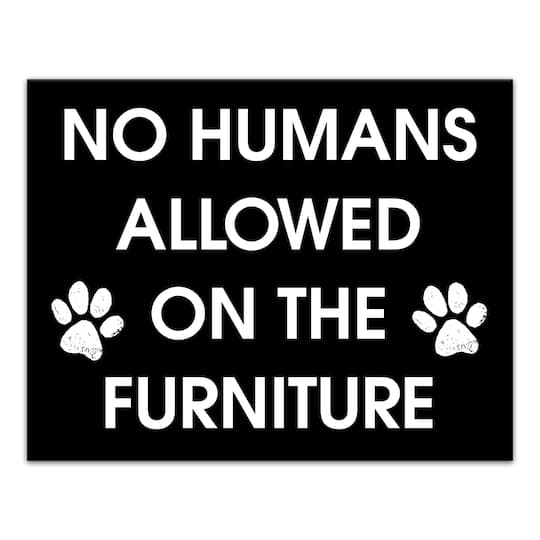 No Humans Allowed on the Furniture Canvas Wall Art